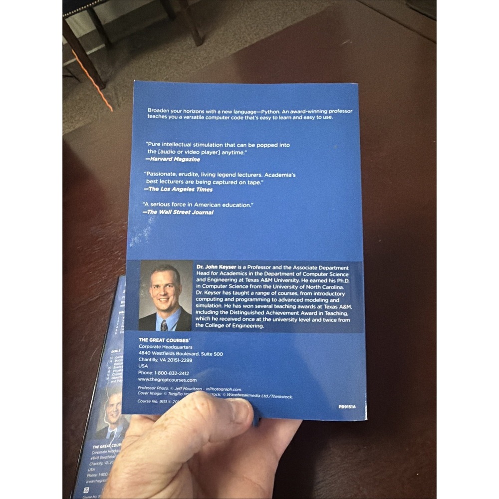 The Great Courses How to Program Computer Science Python DVD & Guidebook 2016 - Picture 5 of 5